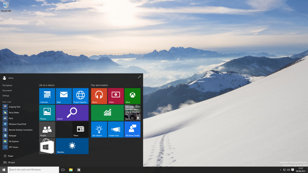 Windows 10 Start Menu
